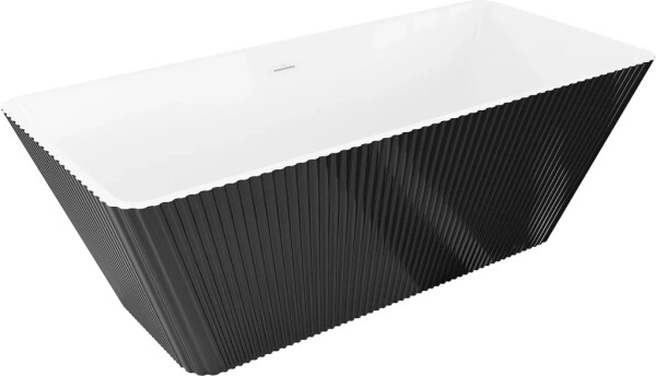 MEXEN - Tava volně stojící vana reliéf 170 x 75, bílá/černá, bez krytky přepadu a zátky 52851707575-SS