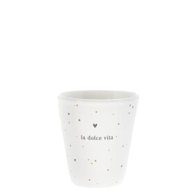 Bastion Collections Porcelánový šálek na espresso La Dolce Vita 50 ml, bílá barva, porcelán