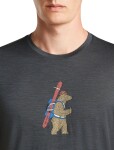 Pánské merino triko krátký rukáv ICEBREAKER Mens Merino 150 Tech Lite SS Tee Bear Tour, Obsidian velikost: M