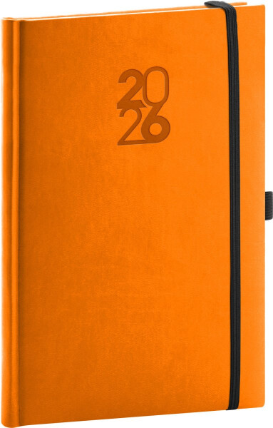 Diář 2026: Aprint Top - oranžový, týdenní, 15 x 21 cm