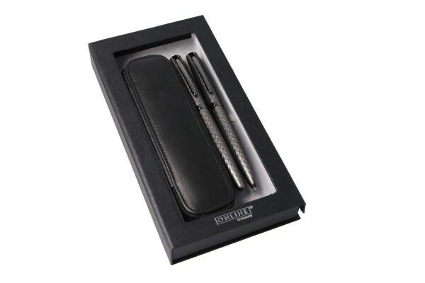 Online Eleganza Diamond Titan set plnicí a kuličkové pero, kožené