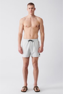 Avva Men's Gray Quick Dry Standard Size Flat Swimwear Marine Shorts