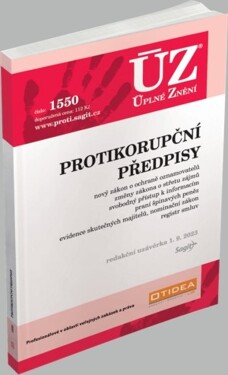 ÚZ 1550 Protikorupční předpisy