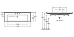 VILLEROY & BOCH - Subway 2.0 Umyvadlo nábytkové 130x47 cm, s přepadem, s otvory pro baterii, bílá 7176D001