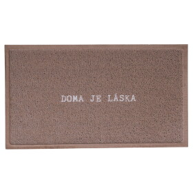 Bella Rose Rohožka Doma je láska, béžová barva, hnědá barva, plast