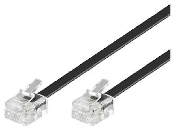 MicroConnect Modulární kabel RJ11 6P/4C 2m černá (MPK182)