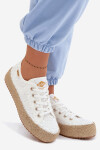 Krajkové tenisky espadrilky na platformě Lee Cooper LCW-26-31-4326 Bílé 41