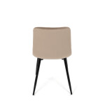 Jídelní židle, krémová, sametová látka, CT-281 CRM4