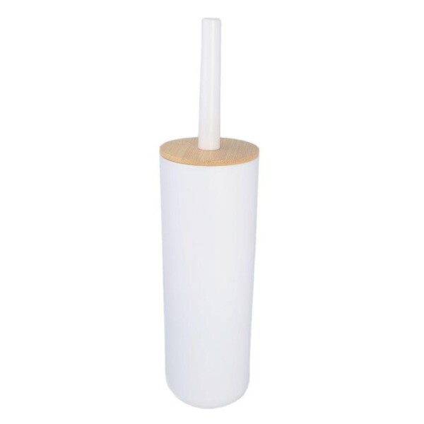 Erga Madera, toaletní WC kartáč na postavení, bílý-hnědý, ERG-YKA-P.MADERA-WHT