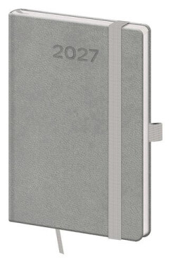 Diář 2027 týdenní kapesní Print Pop - šedá