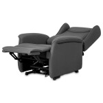 Polohovací křeslo, elektrické kabelové ovládání, šedá, látka, TV-1192 GREY2