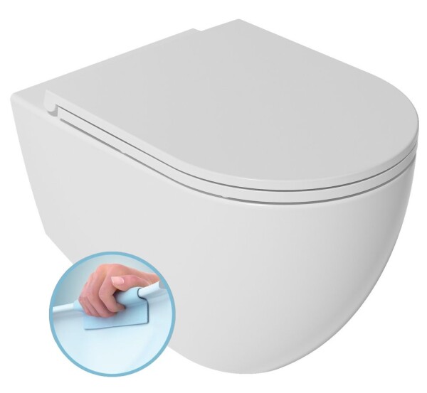 ISVEA - INFINITY závěsná WC mísa, Rimless, 36,5x53cm, bílá 10NF02005