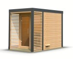 Finská sauna – KARIBU ARES 1 (natur / antracit)