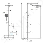 IDEAL STANDARD - ALU+ Sprchový set s termostatem, průměr 26 cm, 2 proudy, hedvábná černá BD583XG