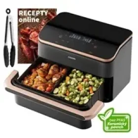 Cosori Dual Blaze TwinFry SMART černá / Horkovzdušná fritéza / 2800 W / 10 L / keramika (CAF-TF101S-AEUR)