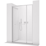 CERANO - Sprchové posuvné dveře Versaro L/P - 6 mm - chrom, transparentní sklo - 150x195 - zasouvací CER-8050BD80343
