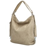 Trendy dámský koženkový kabelko-batoh Lambros, béžový