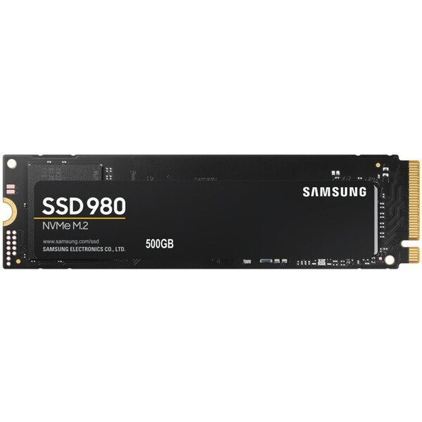 SAMSUNG 980 500GB / SSD / M.2 NVMe PCI-E 3.0 / TLC / R:3100 MBps / W:2600 MBps / IOPS: 470K400K / MTBF 1.5mh / 5y (MZ-V8V500BW)