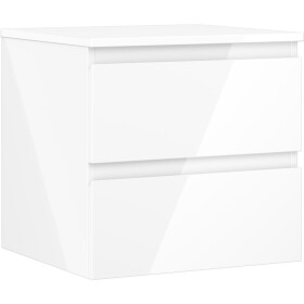 MEXEN/S - Orio koupelnová skříňka pod umyvadlo 50 cm s deskou, 2 zásuvky, bílá lesk 91A10-05047-2-BFFC00