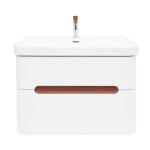 Koupelnová skříňka s umyvadlem a baterií SAT Fusion 77,5x53x45 cm bílá matná mat SATFUSION280WMWBA SATFUSION280WMWBA