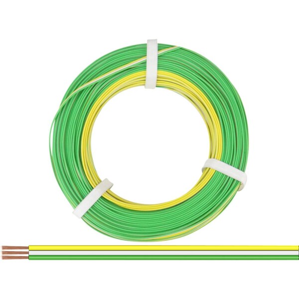 Donau Elektronik 318-354-50 lanko/ licna 3 x 0.14 mm² + 3 x 0.14 mm² žlutá, bílá, zelená 50 m