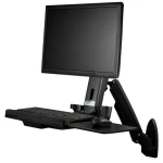 StarTech Nástěnný sit-stand držák monitoru černá / Nástěnný držák monitoru / VESA 75x100 / nosnost 8 kg / rotace 360° (WALLSTS1)