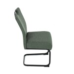 Židle jídelní, taštičkové pružiny v sedáku, zelená látka, černý kov