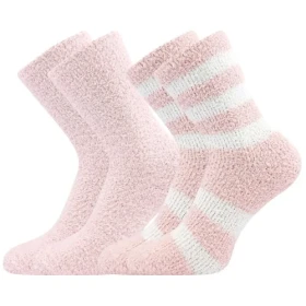 BOMA Ponožky dámské žinylkové SVĚTLANA 2pack SVĚTLE RŮŽOVÉ 35-41 118605