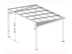 Sojag St. Barth nástěnná pergola 10x14 296x424x240 cm antracit