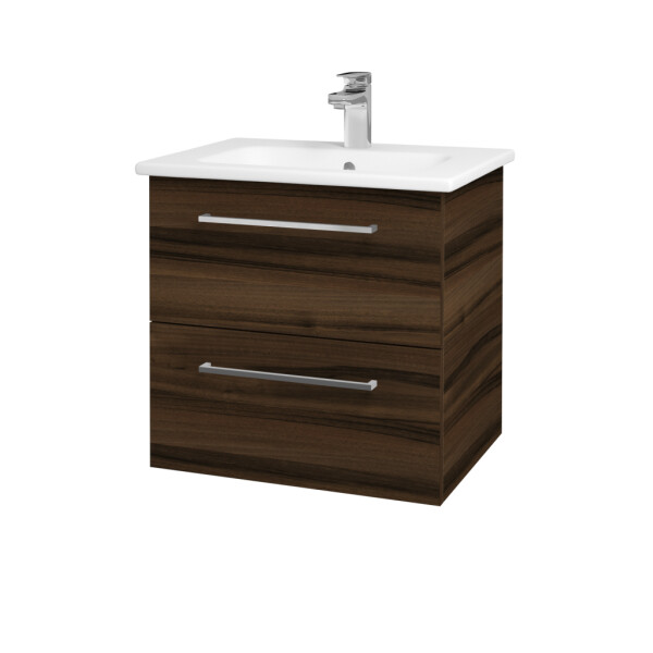 Dřevojas - Umyvadlová skříňka GIO SZZ2 60 - D06 Ořech / Úchytka T04 / D06 Ořech 82874E