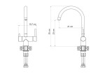 Quadron - Kuchyňská baterie Caren BRUSH NICKEL 3623512_BS