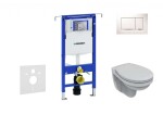 GEBERIT - Duofix Set předstěnové instalace, klozetu a sedátka Villeroy & Boch, tlačítka Sigma30, DirectFlush, SoftClose, CeramicPlus, bílá/chrom 111.355.00.5 NB5