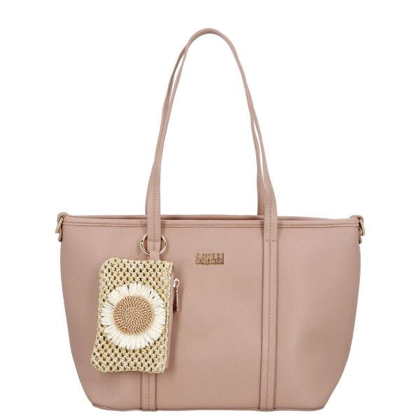 Trendy dámská koženková kabelka na rameno Felicia, růžová