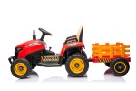 Mamido Dětský elektrický traktor BBH-030 s přívěsem červený