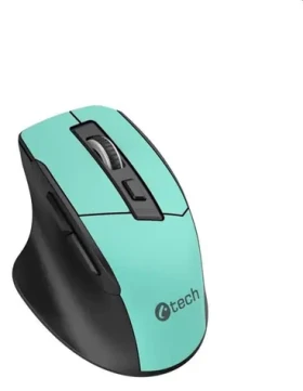 C-TECH Ergo WLM-05 mátová / Ergonomická optická bezdrátová myš / 1600 DPI / 6 tlačítek (WLM-05GR)