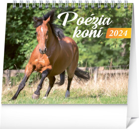 Presco Group Stolový kalendár Poézia koní 2024 / 16.5 × 13 cm (PGS-32654-SK)