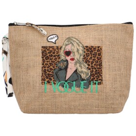 Módní dámské kombinované psaníčko Voguet Wild, tyrkysová