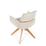 Jídelní židle, béžová, látka, DCH-D1348 CRM2