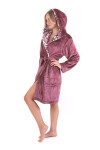 Dámský župan Flora s kapucí 4856 4853 krátký vínový - Vestis M