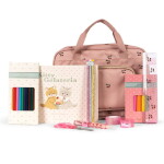 Konges Sløjd Kreativní potřeby pro děti v cestovní tašce Cherry, růžová barva, textil