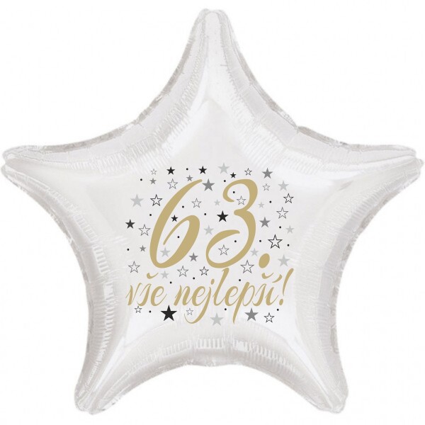 63. narozeniny balónek hvězda Balonky.cz 63. narozeniny balónek hvězda Balonky.cz