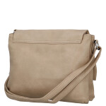 Stylová dámská koženková crossbody kabelka Mirabella, tmavě béžová