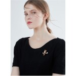Exkluzivní brož Swarovski Elements Sabina - sova, Zlatá