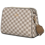 Stylová dámská koženková crossbody Maria, tmavě béžová