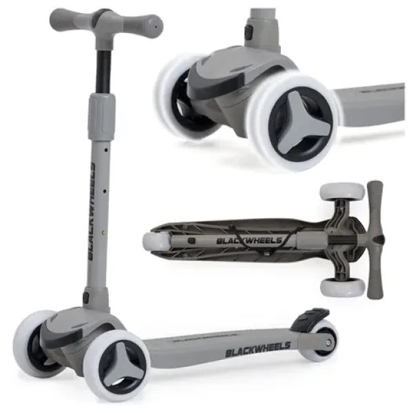 BLACKWHEELS Tříkolová koloběžka Blink šedá / Koloběžka / 3 kolečka (5902659843777)