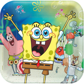 SpongeBob talíře papírové 8 ks 23 cm Amscan SpongeBob talíře papírové 8 ks 23 cm Amscan