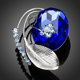 Brož Swarovski Elements Grand Bleu, Tmavě modrá