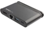 StarTech adaptér USB-C na HDMI, USB-A a LAN černá / Adaptér / 4K 60Hz / 2x USB-A / RJ-45 Ethernet (DKT30CHCPD)