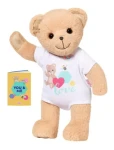 Medvídek BABY born bílé oblečení