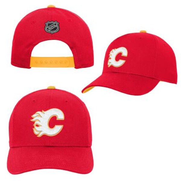 Outerstuff Dětská kšiltovka Calgary Flames NHL Precurved Snap